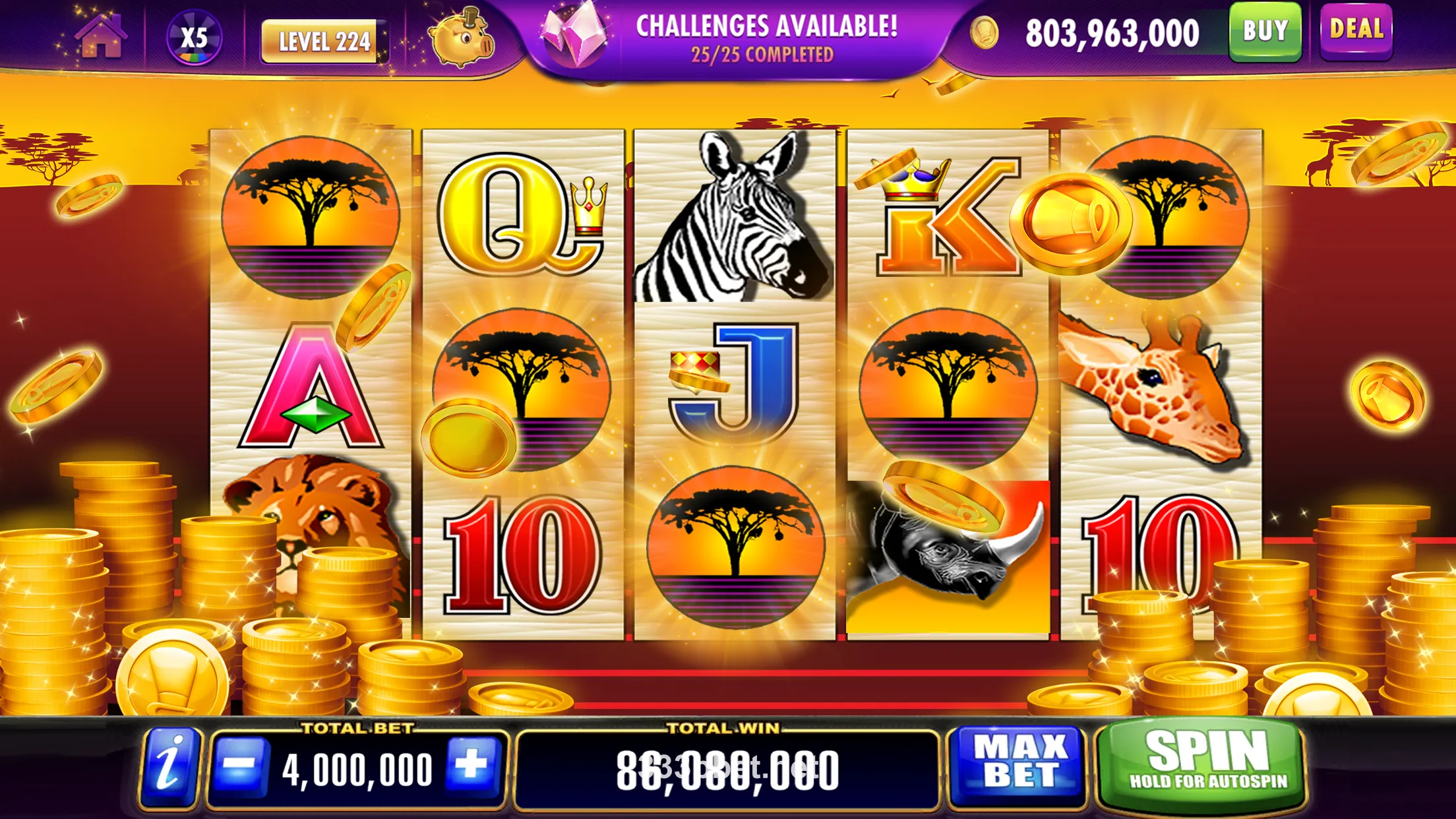 Tela inicial do app 355bet